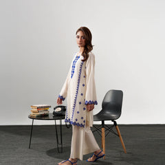 Chanderi Silk Embroidered Kurta Pant Set