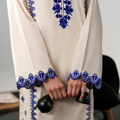 Chanderi Silk Embroidered Kurta Pant Set