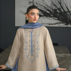 Chanderi Silk Kurta Set With Chinon Dupatta