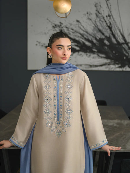Chanderi Silk Kurta Set With Chinon Dupatta