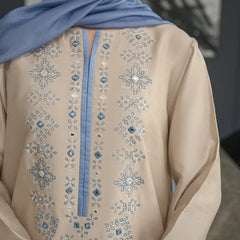 Chanderi Silk Kurta Set With Chinon Dupatta