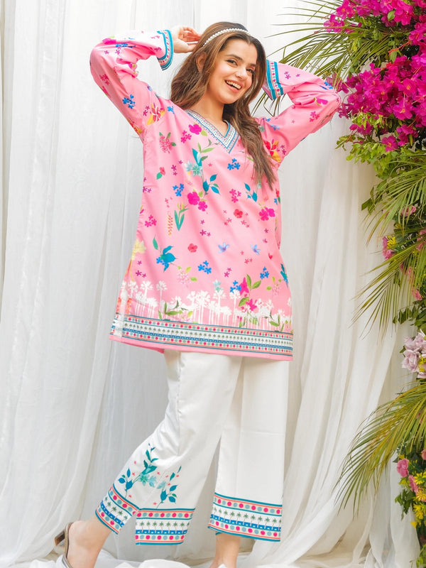 Women A-Line Rayon Co-ord Set with Digital Print