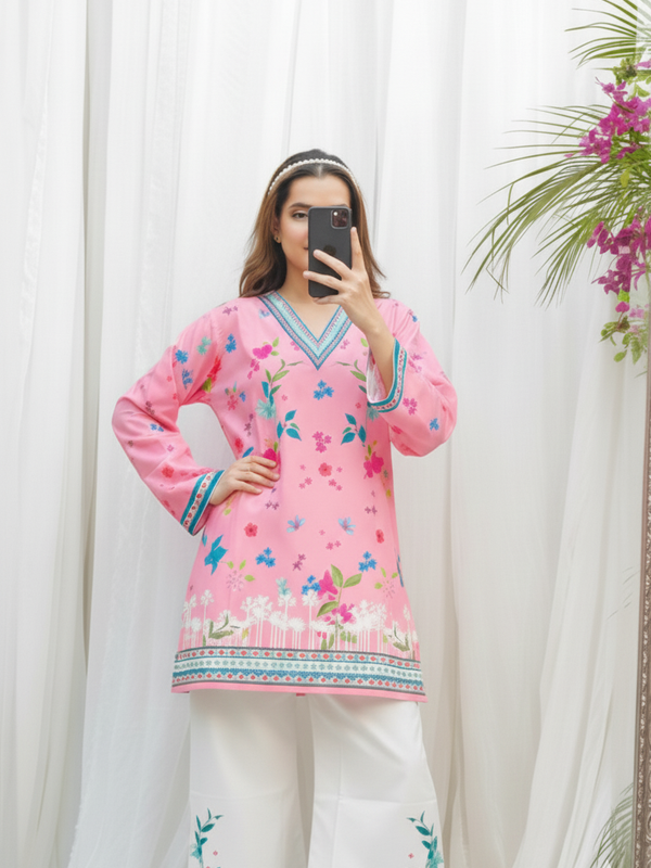 Women A-Line Rayon Co-ord Set with Digital Print