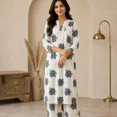 Women's Cotton Straight Kurta Pant Set