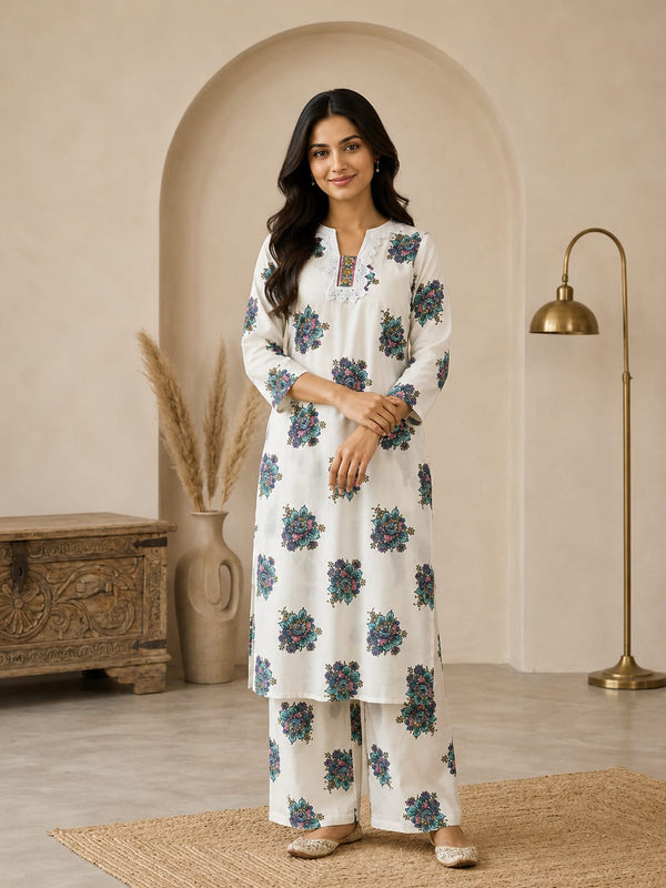 Women's Cotton Straight Kurta Pant Set