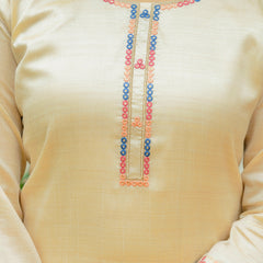 Women’s Viscose Assam Silk Embroidered Kurta Set with Assam Silk Dupatta
