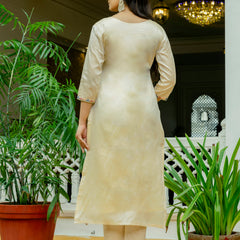 Women’s Viscose Assam Silk Embroidered Kurta Set with Assam Silk Dupatta