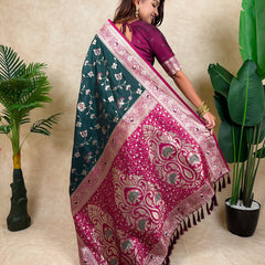 Premium Banarasi Soft Silk Saree With Blouse Piece