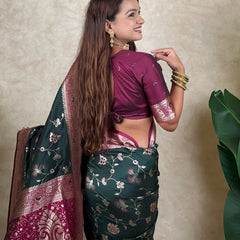 Premium Banarasi Soft Silk Saree With Blouse Piece