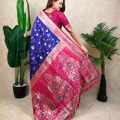 Premium Banarasi Soft Silk Saree With Blouse Piece