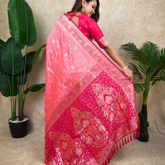 Premium Banarasi Soft Silk Saree With Blouse Piece