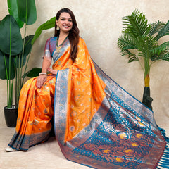 Premium Banarasi Soft Silk Saree With Blouse Piece