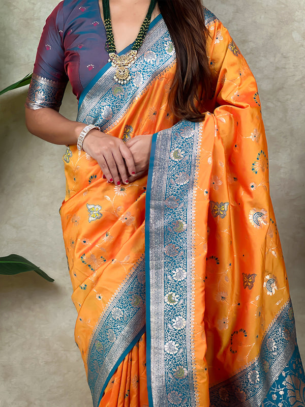Premium Banarasi Soft Silk Saree With Blouse Piece
