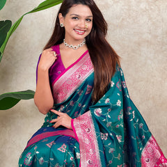 Premium Banarasi Soft Silk Saree With Blouse Piece