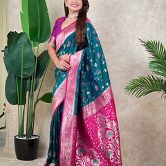 Premium Banarasi Soft Silk Saree With Blouse Piece