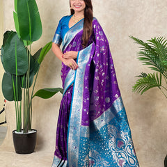 Premium Banarasi Soft Silk Saree With Blouse Piece