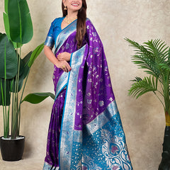 Premium Banarasi Soft Silk Saree With Blouse Piece
