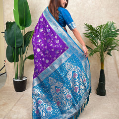 Premium Banarasi Soft Silk Saree With Blouse Piece