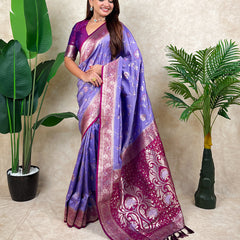 Premium Banarasi Soft Silk Saree With Blouse Piece