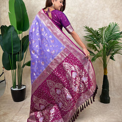 Premium Banarasi Soft Silk Saree With Blouse Piece