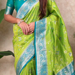 Premium Banarasi Soft Silk Saree With Blouse Piece