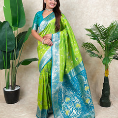 Premium Banarasi Soft Silk Saree With Blouse Piece