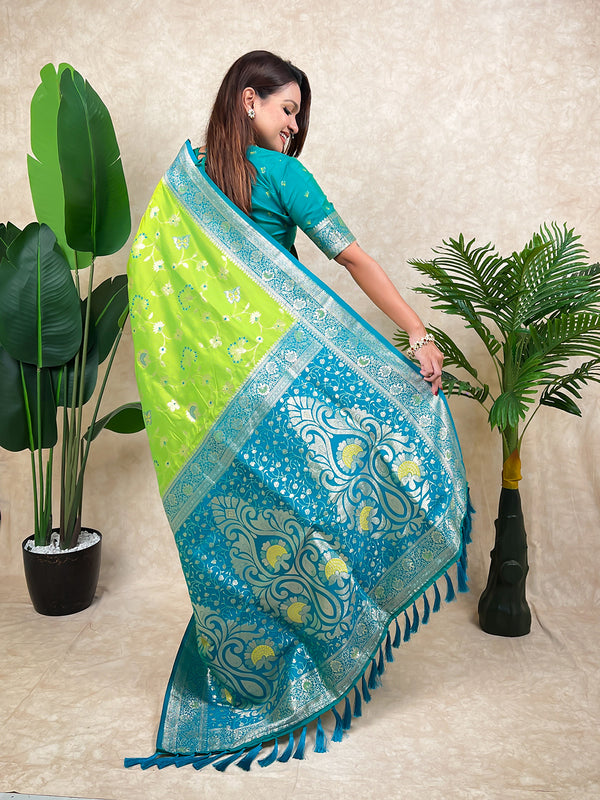 Premium Banarasi Soft Silk Saree With Blouse Piece