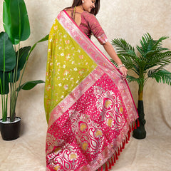 Premium Banarasi Soft Silk Saree With Blouse Piece