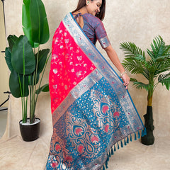Premium Banarasi Soft Silk Saree With Blouse Piece