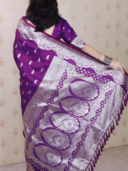 Banarasi Silk Blend Saree with Blouse Piece