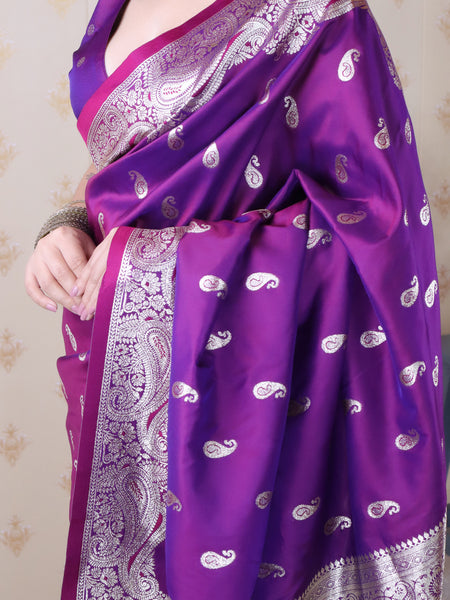 Banarasi Silk Blend Saree with Blouse Piece