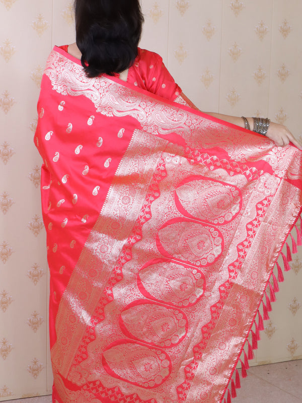 Banarasi Silk Blend Saree with Blouse Piece