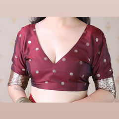 Banarasi Silk Blend Saree with Blouse Piece