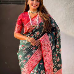 Premium Banarasi Soft Silk Saree With Blouse Piece