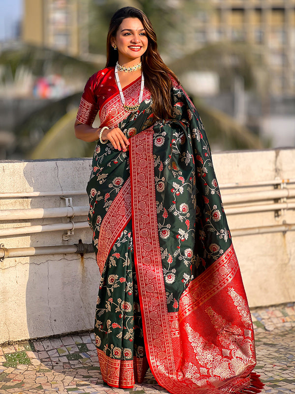 Premium Banarasi Soft Silk Saree With Blouse Piece