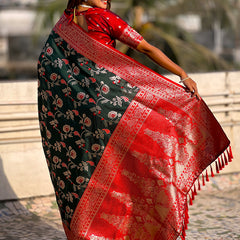 Premium Banarasi Soft Silk Saree With Blouse Piece