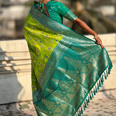 Premium Banarasi Soft Silk Saree With Blouse Piece