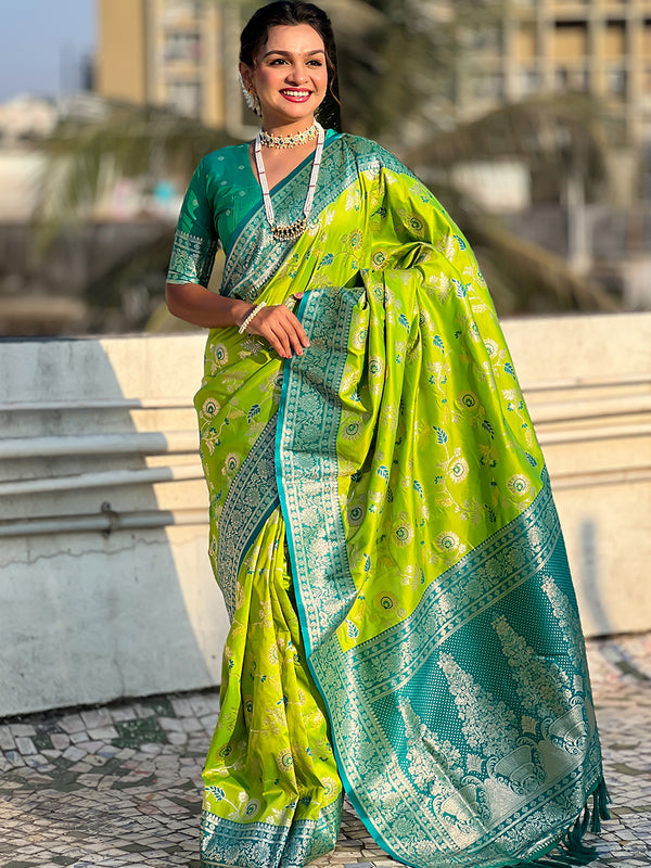 Premium Banarasi Soft Silk Saree With Blouse Piece
