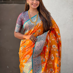Premium Banarasi Soft Silk Saree With Blouse Piece