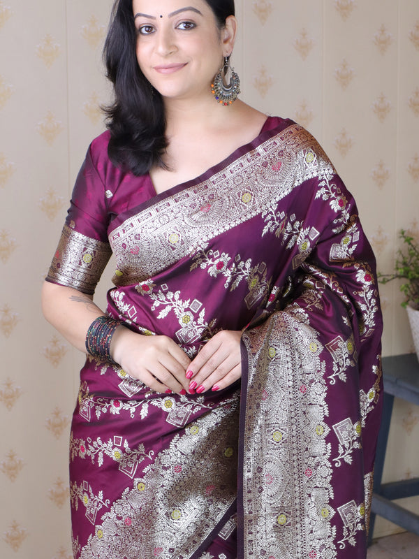 Premium Banarasi Soft Silk Saree with Blouse Piece