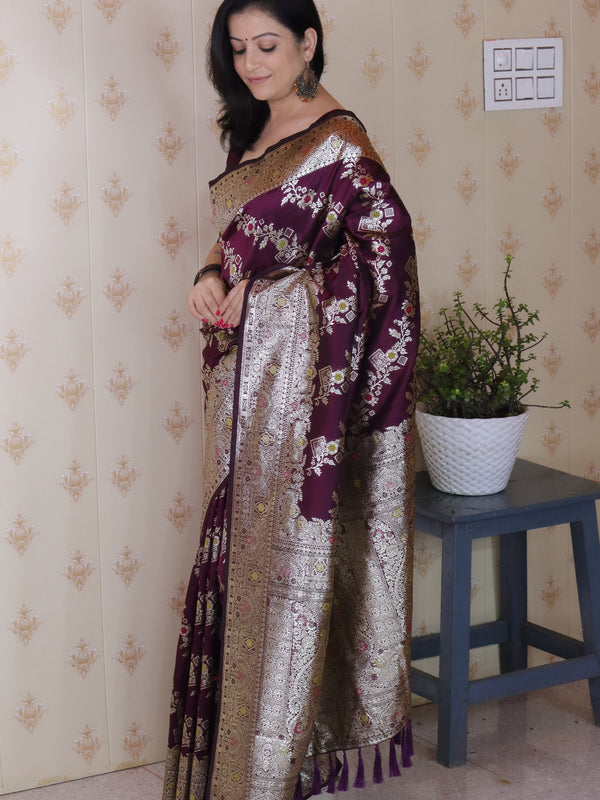Premium Banarasi Soft Silk Saree with Blouse Piece