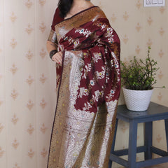Premium Banarasi Soft Silk Saree with Blouse Piece
