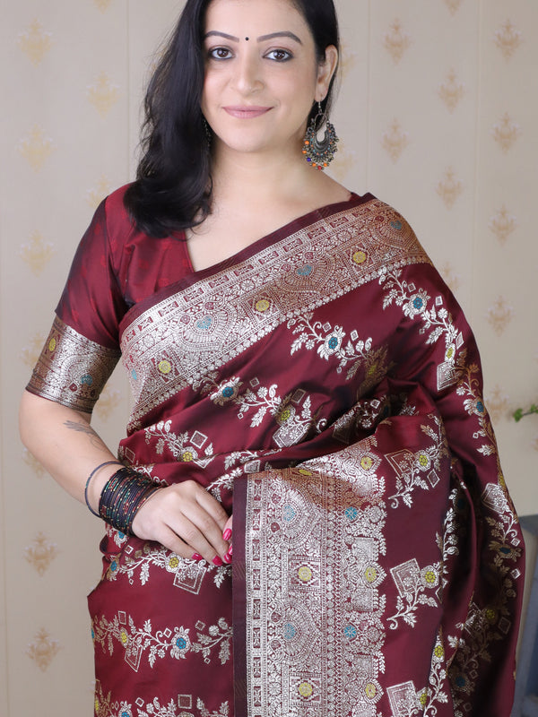 Premium Banarasi Soft Silk Saree with Blouse Piece