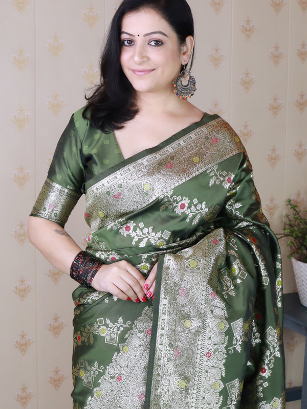 Premium Banarasi Soft Silk Saree with Blouse Piece