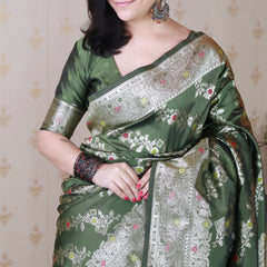Premium Banarasi Soft Silk Saree with Blouse Piece