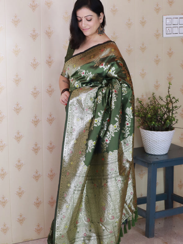 Premium Banarasi Soft Silk Saree with Blouse Piece