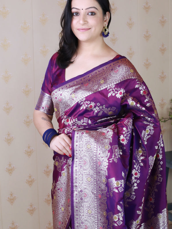 Premium Banarasi Soft Silk Saree with Blouse Piece