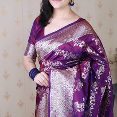 Premium Banarasi Soft Silk Saree with Blouse Piece