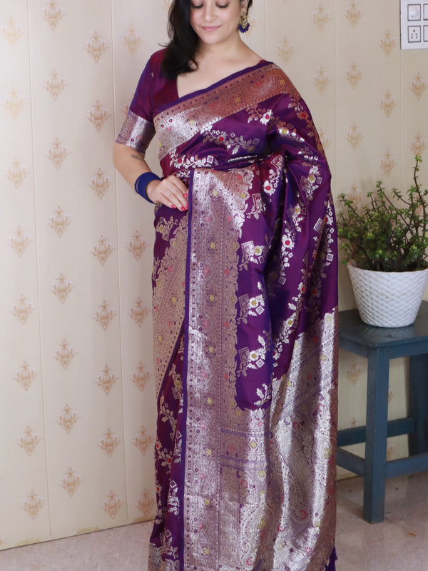 Premium Banarasi Soft Silk Saree with Blouse Piece