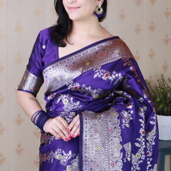 Premium Banarasi Soft Silk Saree with Blouse Piece